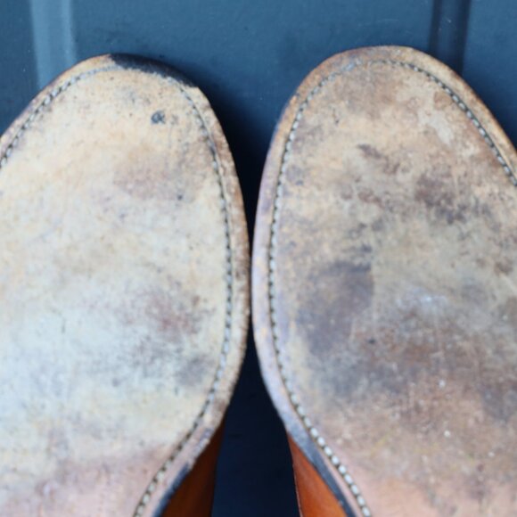 Allen Edmonds 10.5-D Lexington Burnished Walnut Derby Mens Dress Shoes - Picture 14 of 15